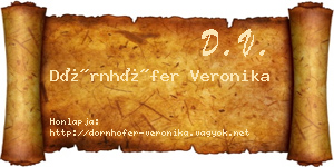 Dörnhöfer Veronika névjegykártya